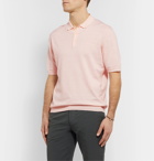 Altea - Linen and Cotton-Blend Polo Shirt - Orange