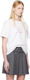 SHUSHU/TONG White Lace Patchwork Oversize T-shirt