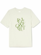 Museum Of Peace & Quiet - Serif Logo-Print Cotton-Jersey T-Shirt - Neutrals