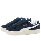 Puma Suede XL Hairy Sneakers in Club Navy/Frosted Ivory