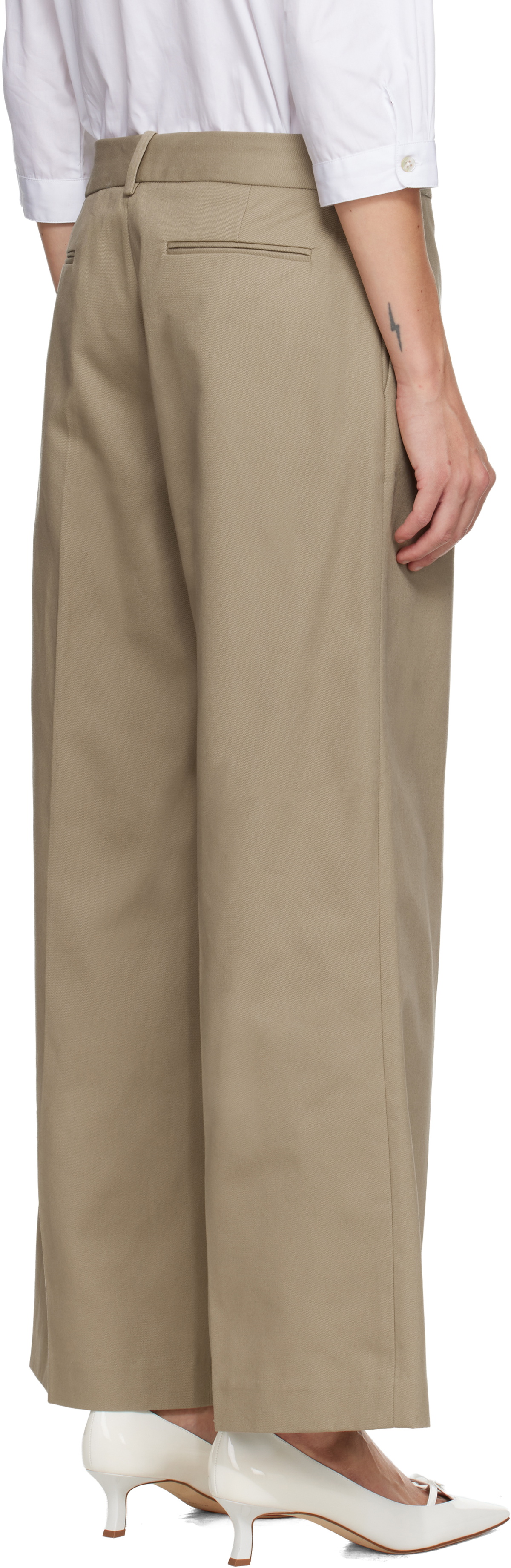 Sandy Liang Taupe Grandpa Trousers