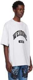 We11done Gray Old School Campus T-Shirt