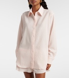 Hunza G Resort checked seersucker shirt