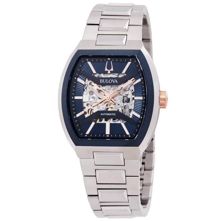 Photo: Bulova Maquina Automatic Blue Dial Mens Watch 98A319