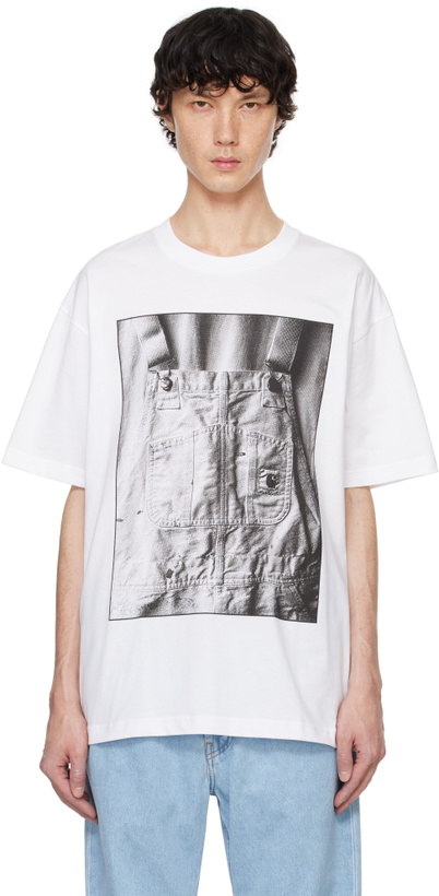 Photo: Carhartt Work In Progress White BIB Overall T-shirt
