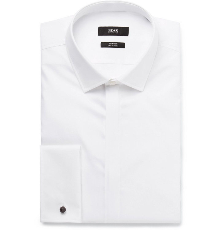 Photo: Hugo Boss - White Jilias Slim-Fit Double-Cuff Cotton Oxford Shirt - Men - White