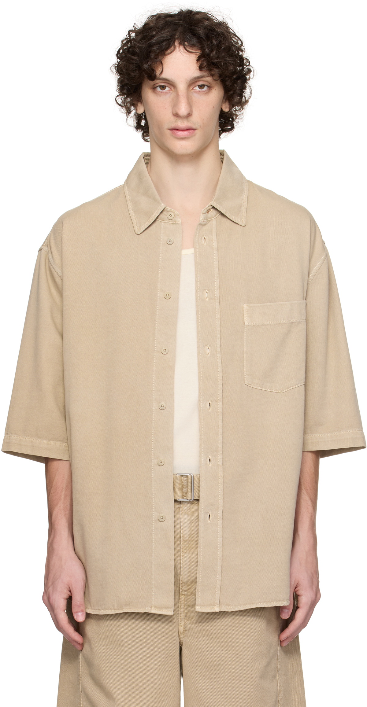 美品 LEMAIRE corduroy overshirt 48 L オフホワ Lemaire Overshirt cotton corduroy - Brown | Garmentory