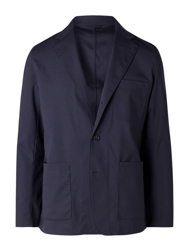 Photo: Hartford - Jonbee Flannel Blazer - Blue
