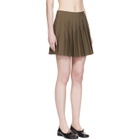 MM6 Maison Margiela Brown Pleated Miniskirt