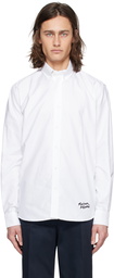 Maison Kitsuné White Handwriting Shirt