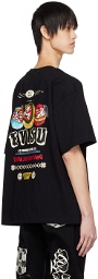 Evisu Black Kumadori Daruma T-Shirt