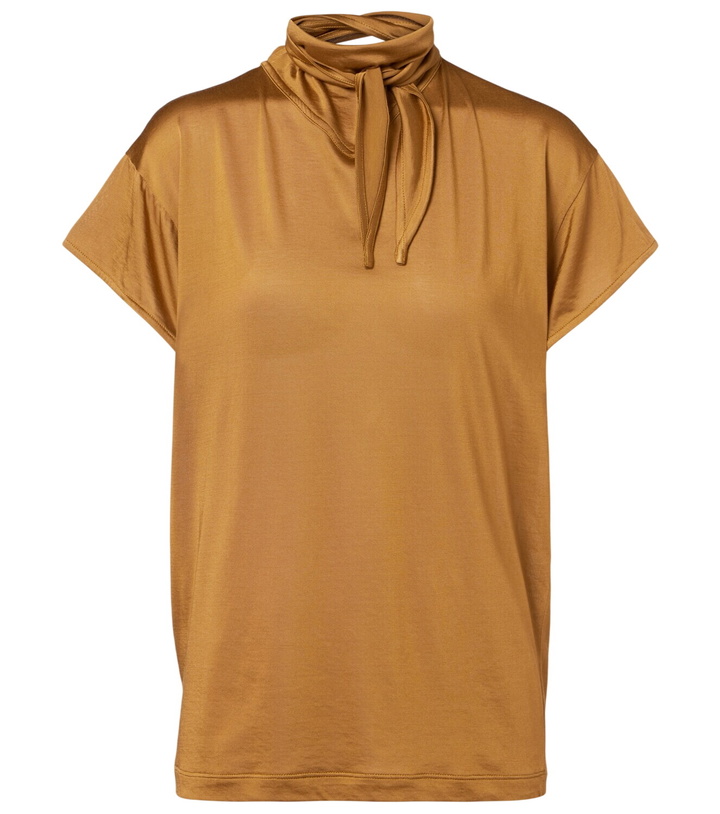 Photo: Lemaire Scarf-detail jersey top