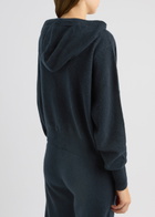 Crush Cashmere Rio Hooded Cashmere Sweatshirt Navy