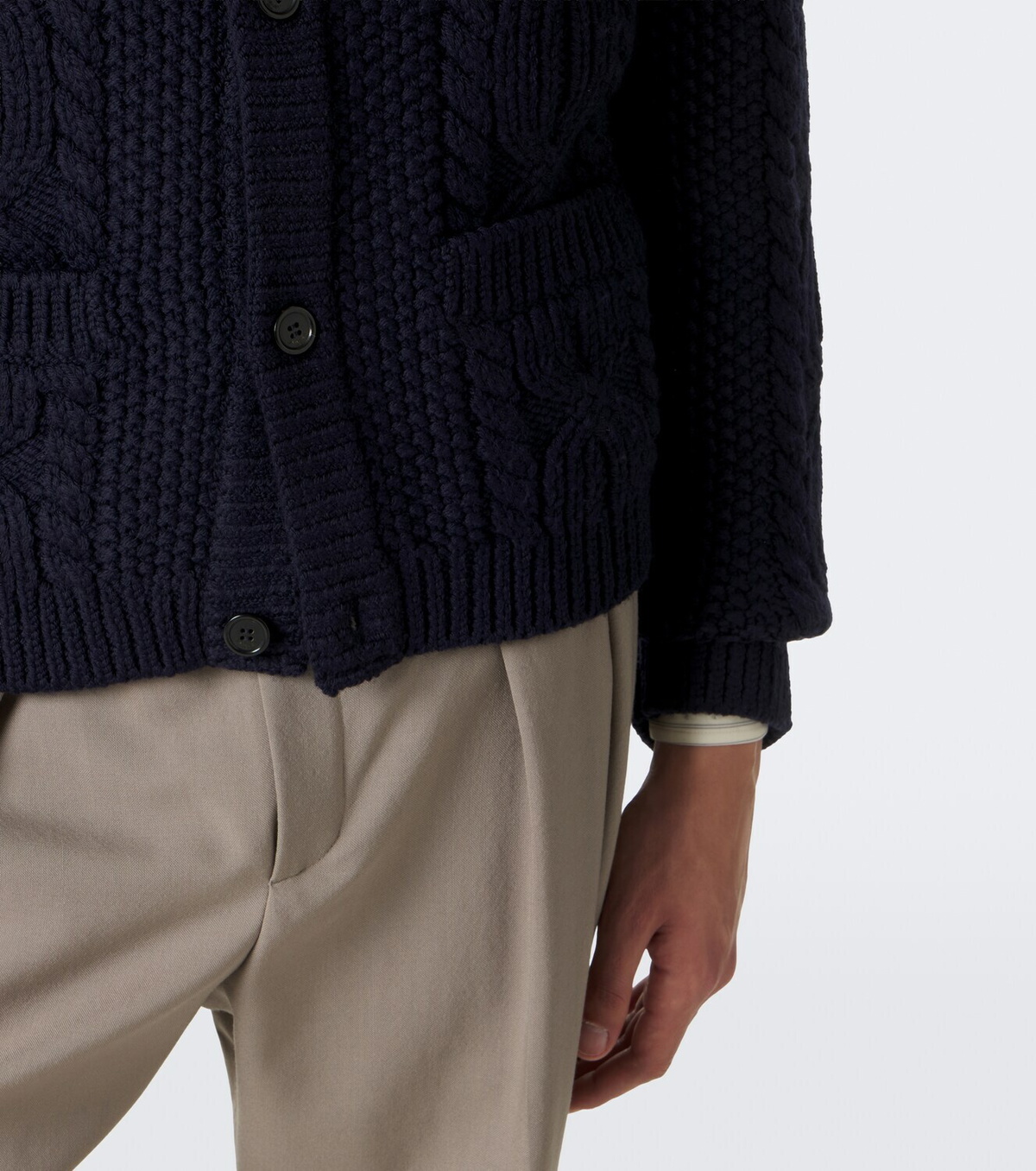 Saint Laurent Cable-knit wool cardigan