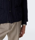 Saint Laurent Cable-knit wool cardigan