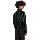 Dries Van Noten Green Velvet Wave Jacket