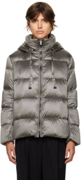 Max Mara Gray The Cube Spaces Down Jacket