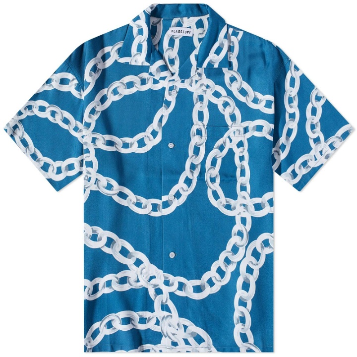Photo: Flagstuff Men's Chain Vacation Shirt in Blue