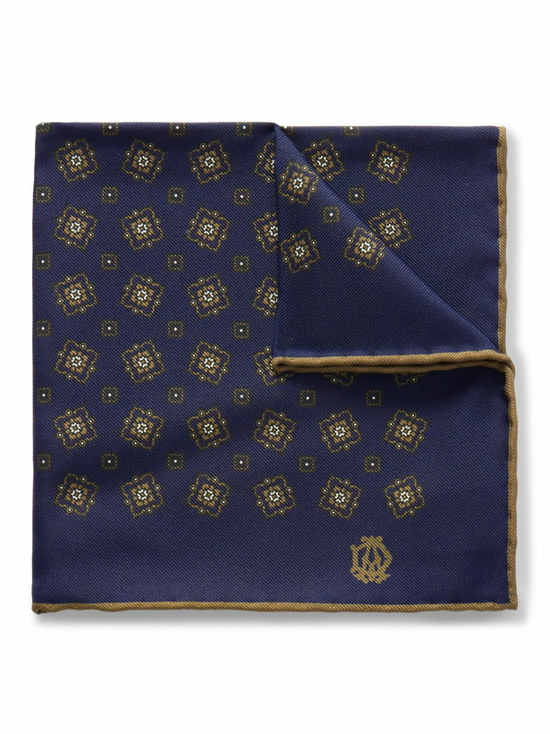 Photo: Dunhill - Printed Mulberry Silk-Twill Pocket Square