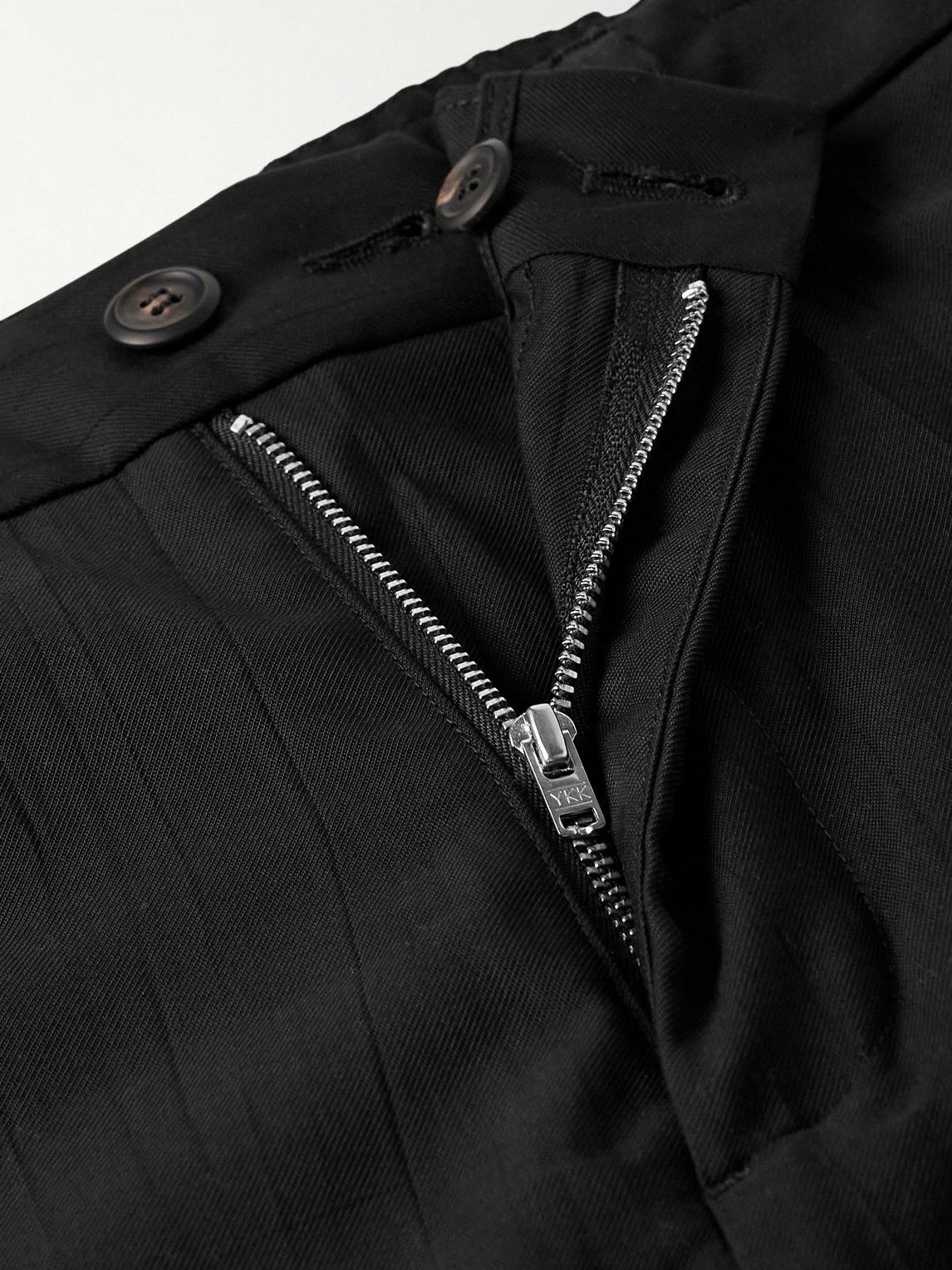Our Legacy - Sailor Wide-Leg Crinkled-Twill Trousers - Black Our Legacy - Sailor Wide-Leg Crinkled-Twill Trousers - Black