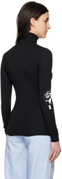 Raf Simons Black Hand Sign Turtleneck