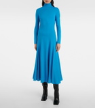 Alaïa Open-back jersey midi dress