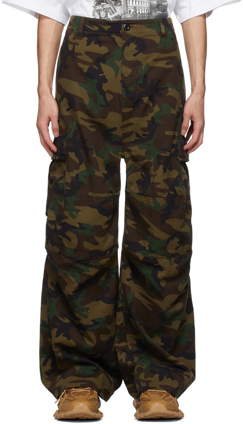 Black Crinkled Trousers by Balenciaga on Sale