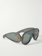 LOEWE - Paula's Ibiza Wave Mask Oversized D-Frame Glittered Acetate Sunglasses