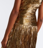 Ulla Johnson Eugenia pleated lamé gown