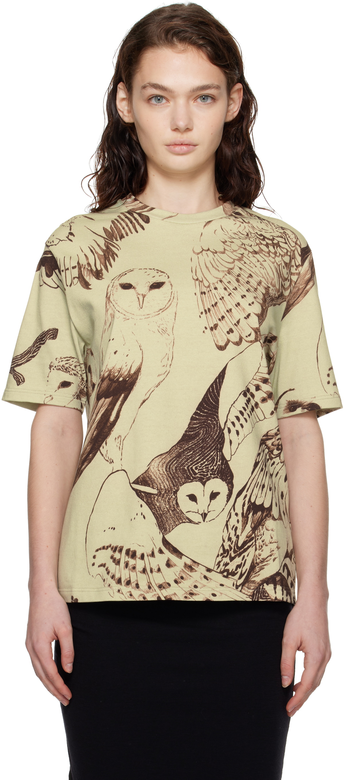 Jil Sander Green Printed T-shirt Jil Sander