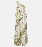 Tory Burch Printed belted cotton-blend maxi dress