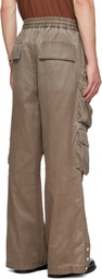 AMIRI Brown Drawstring Nylon Cargo Pants