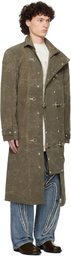 Thug Club Khaki Scarred Bio Soldier Trench Coat