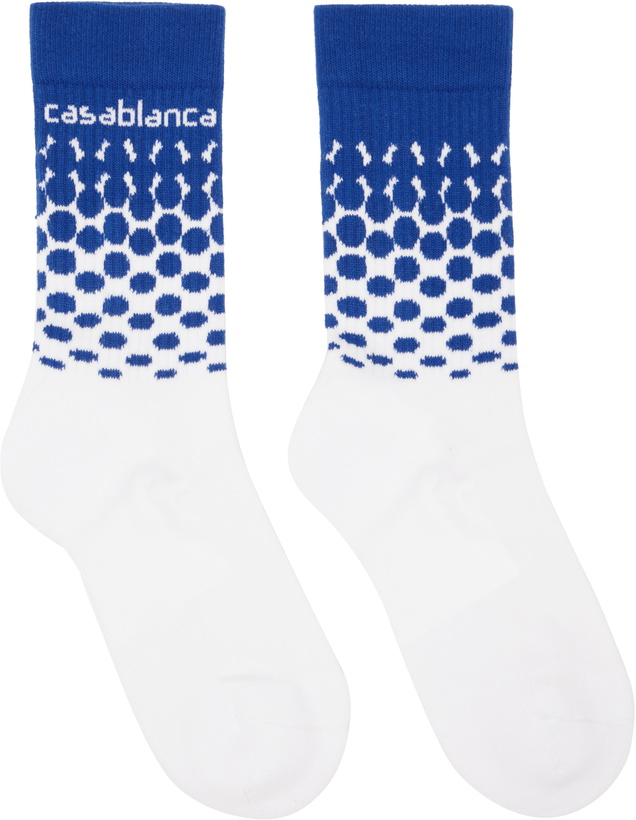 Photo: Casablanca White Beyond Destiny Gradient Socks