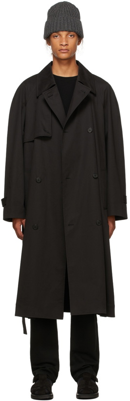 Photo: The Row Black Cashmere Omar Trench Coat