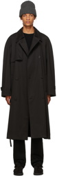 The Row Black Cashmere Omar Trench Coat