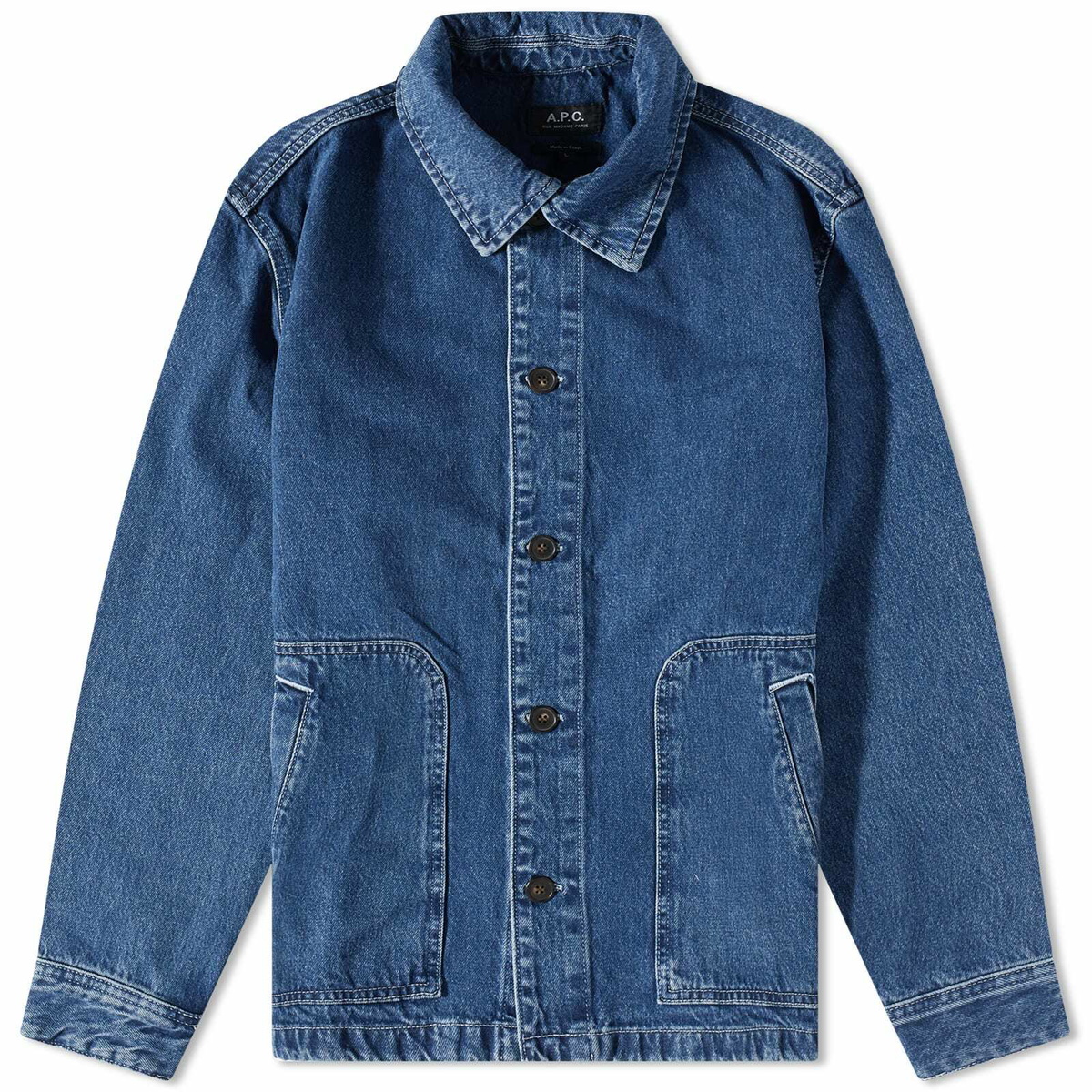 A.P.C. Indigo Raw Denim Work Jacket A.P.C.