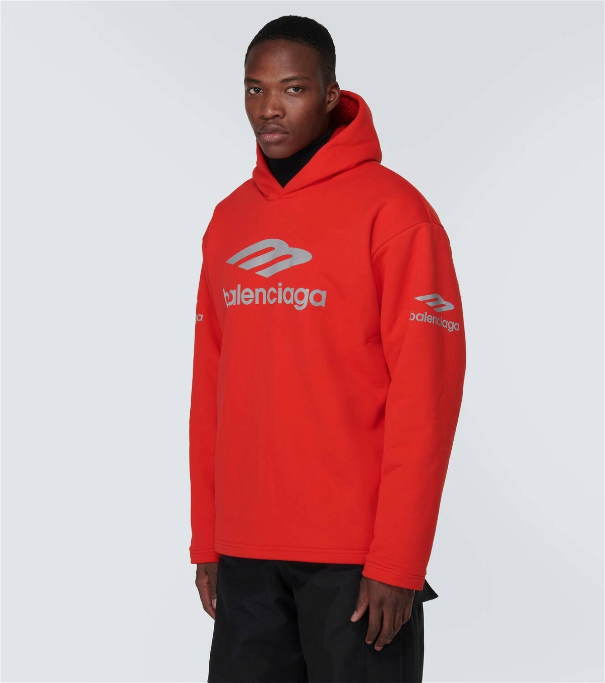 Balenciaga 3B Sports Icon cotton fleece hoodie Balenciaga