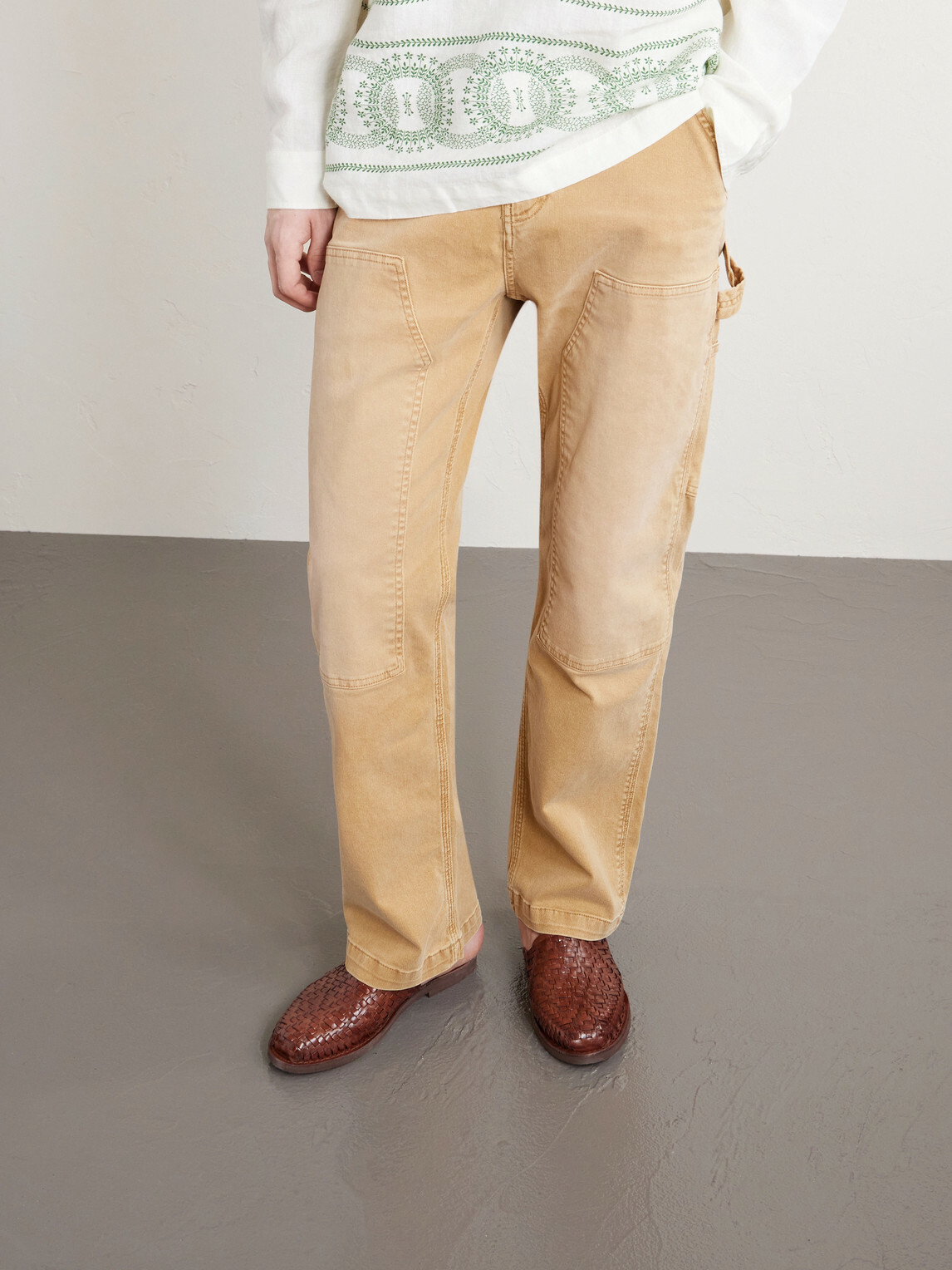 Yuketen - Polanco Woven Leather Mules - Brown