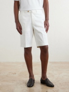 De Petrillo - Straight-Leg Cotton-Blend Twill Shorts - White