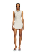 Diesel Mini dress with necklace trompe l'oeil - Dresses Womens in Grey
