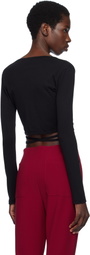 Gil Rodriguez Black Sarita Wrap Top
