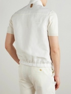 Canali - Reversible Linen and Silk-Blend Zip-Up Gilet - White