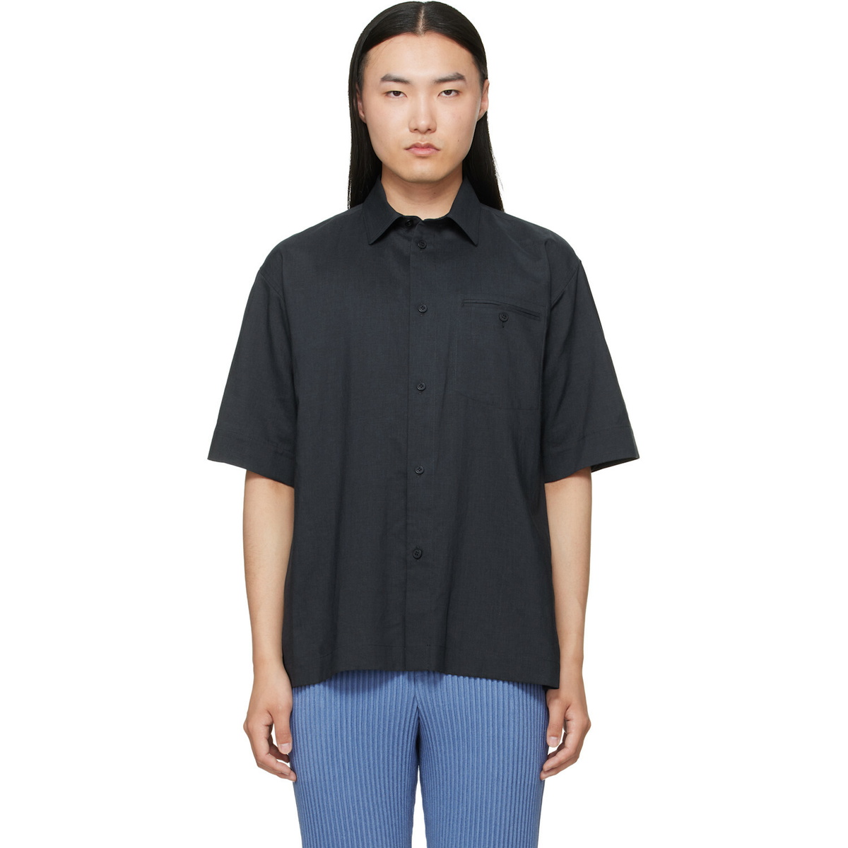 HOMME PLISSÉ ISSEY MIYAKE Gray PL Ramie Shirt