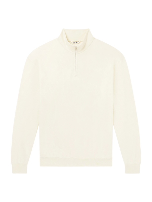 Photo: Auralee - Cotton Half-Zip Sweatshirt - Neutrals