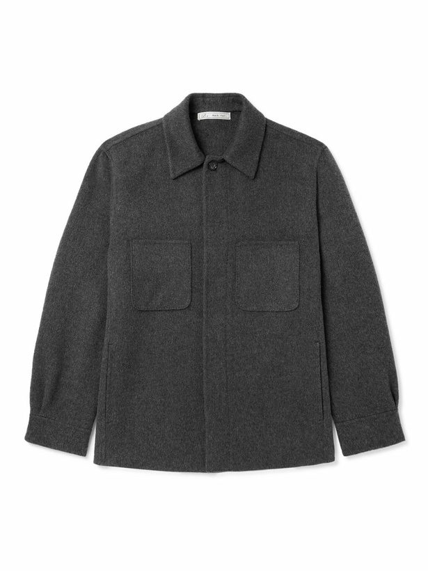 Photo: UMIT BENAN B - Double-Faced Cashmere Overshirt - Gray