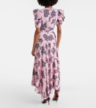 Rodarte Floral-appliqué silk gown