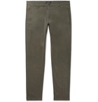 Aspesi - Slim-Fit Garment-Dyed Cotton-Blend Twill Trousers - Green