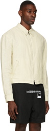 Mr. Saturday White Linen Blouson Jacket