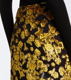 Balmain Embellished jacquard velvet maxi skirt